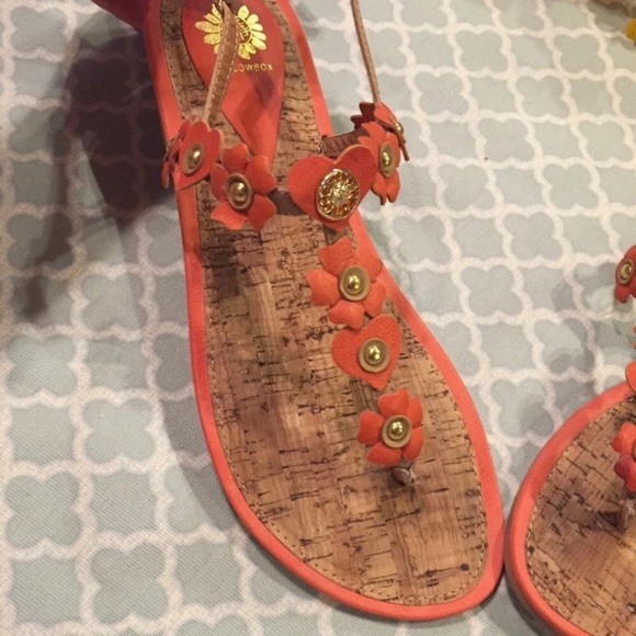 YellowBox Coral Floral Leather Honeysuckle Sandal - Picture 2 of 8